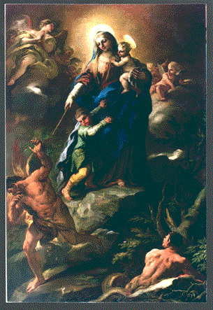 La Vergine del Soccorso, olio di L. Giordano